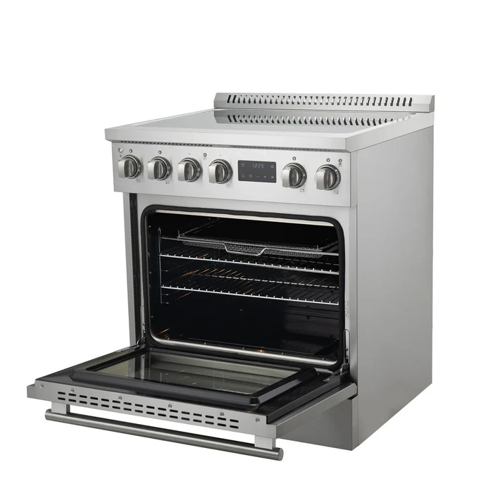 Forno Torino FFSIN0936-30 30" Induction Range with True Convection Oven and Air Fry – 4.32 cu ft Oven, 8,800W Cooktop, Stainless Steel