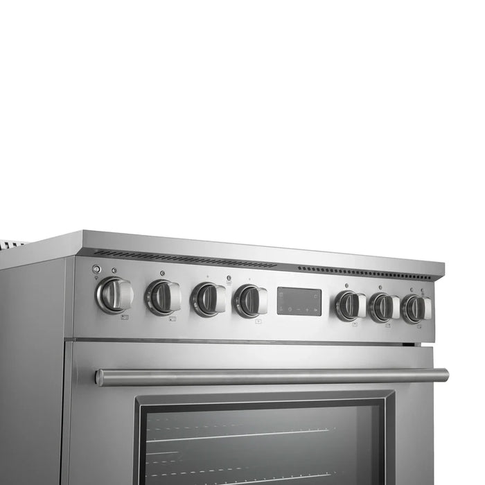 Forno Torino FFSIN0936-36 36" Induction Range with True Convection Oven and Air Fry – 5-Zone Induction Cooktop, 5.36 cu ft Oven, Stainless Steel
