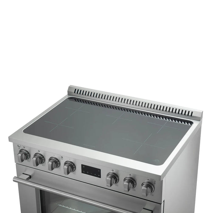 Forno Torino FFSIN0936-36 36" Induction Range with True Convection Oven and Air Fry – 5-Zone Induction Cooktop, 5.36 cu ft Oven, Stainless Steel
