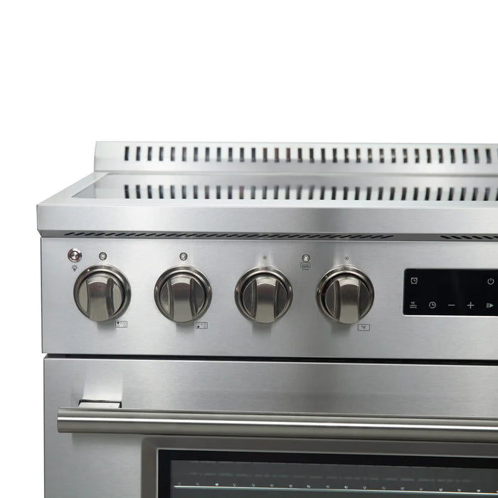 Forno Torino FFSIN0936-36 36" Induction Range with True Convection Oven and Air Fry – 5-Zone Induction Cooktop, 5.36 cu ft Oven, Stainless Steel