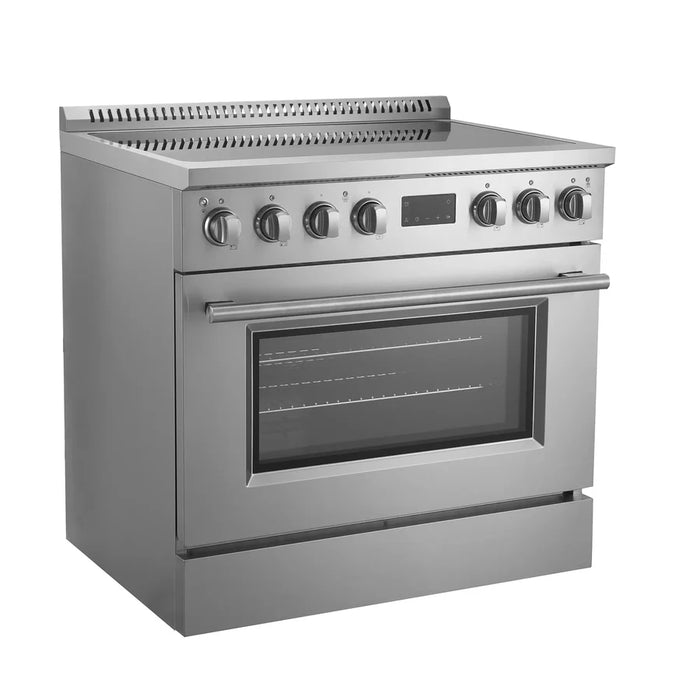 Forno Torino FFSIN0936-36 36" Induction Range with True Convection Oven and Air Fry – 5-Zone Induction Cooktop, 5.36 cu ft Oven, Stainless Steel
