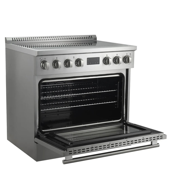 Forno Torino FFSIN0936-36 36" Induction Range with True Convection Oven and Air Fry – 5-Zone Induction Cooktop, 5.36 cu ft Oven, Stainless Steel