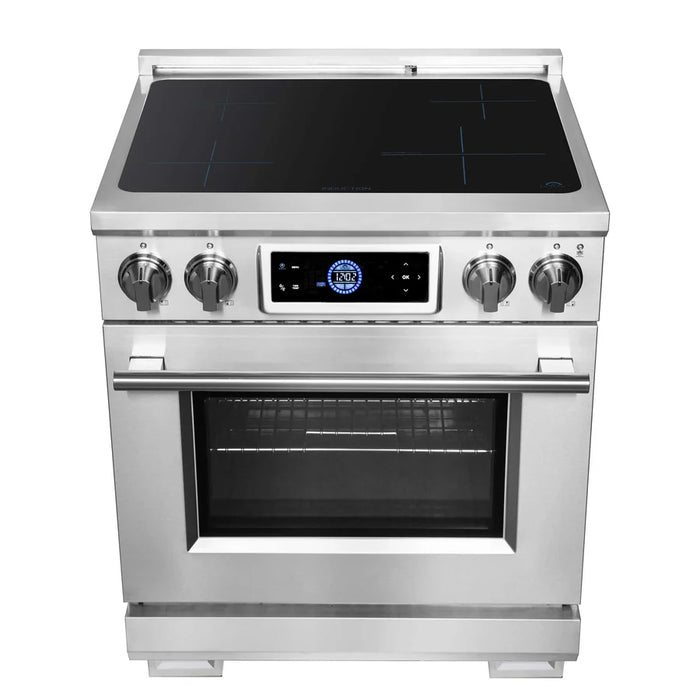 Forno Maximus FFSIN0968‑30 30" Induction Range with Air Fryer – True Convection Oven, 4‑Zone Induction Cooktop, 4.32 cu. ft. Oven, Stainless Steel