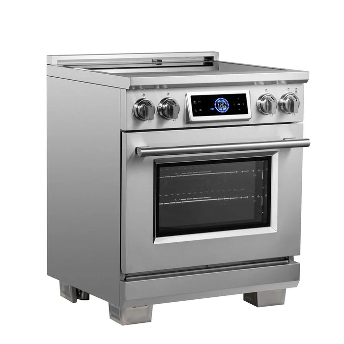 Forno Maximus FFSIN0968‑30 30" Induction Range with Air Fryer – True Convection Oven, 4‑Zone Induction Cooktop, 4.32 cu. ft. Oven, Stainless Steel
