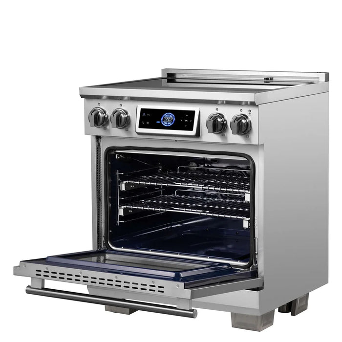 Forno Maximus FFSIN0968‑30 30" Induction Range with Air Fryer – True Convection Oven, 4‑Zone Induction Cooktop, 4.32 cu. ft. Oven, Stainless Steel