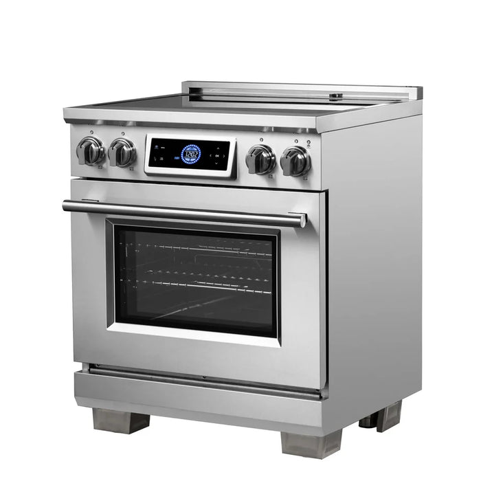 Forno Maximus FFSIN0968‑30 30" Induction Range with Air Fryer – True Convection Oven, 4‑Zone Induction Cooktop, 4.32 cu. ft. Oven, Stainless Steel