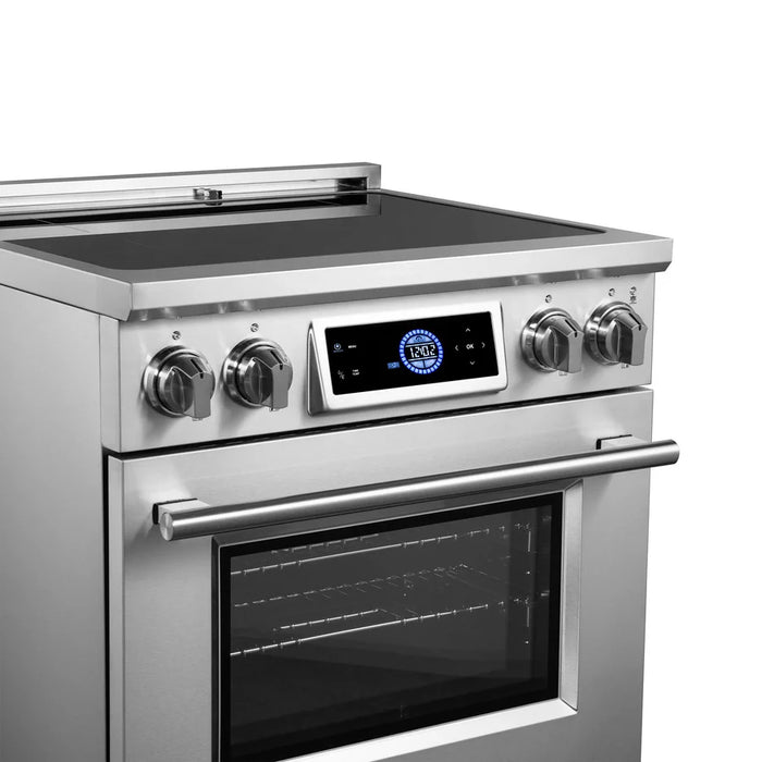 Forno Maximus FFSIN0968‑30 30" Induction Range with Air Fryer – True Convection Oven, 4‑Zone Induction Cooktop, 4.32 cu. ft. Oven, Stainless Steel