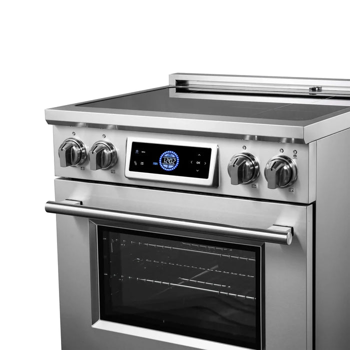 Forno Maximus FFSIN0968‑30 30" Induction Range with Air Fryer – True Convection Oven, 4‑Zone Induction Cooktop, 4.32 cu. ft. Oven, Stainless Steel