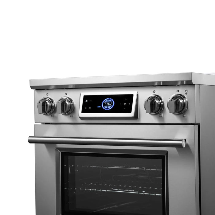 Forno Maximus FFSIN0968‑30 30" Induction Range with Air Fryer – True Convection Oven, 4‑Zone Induction Cooktop, 4.32 cu. ft. Oven, Stainless Steel