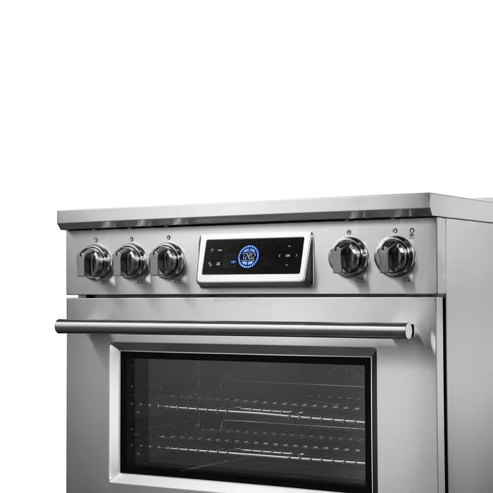 Forno Maximus FFSIN0968‑36 36" Induction Range with Air Fryer – True Convection Oven, 5‑Zone Induction Cooktop, 5.36 cu ft Oven, Stainless Steel