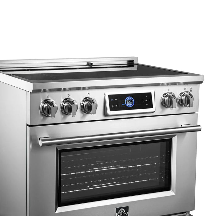 Forno Maximus FFSIN0968‑36 36" Induction Range with Air Fryer – True Convection Oven, 5‑Zone Induction Cooktop, 5.36 cu ft Oven, Stainless Steel