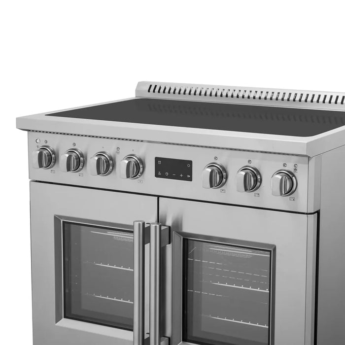Forno Torino FFSIN0950-36 36-Inch French Door Induction Range with Air Fryer and True Convection Oven – Stainless Steel