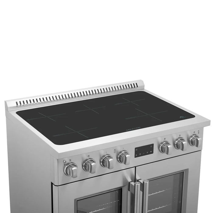 Forno Torino FFSIN0950-36 36-Inch French Door Induction Range with Air Fryer and True Convection Oven – Stainless Steel