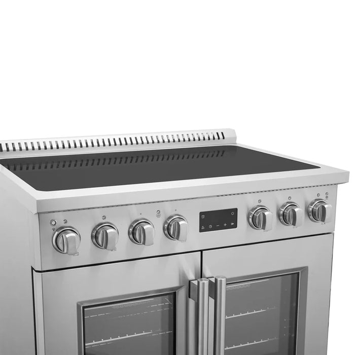 Forno Torino FFSIN0950-36 36-Inch French Door Induction Range with Air Fryer and True Convection Oven – Stainless Steel