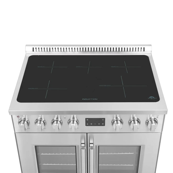 Forno Torino FFSIN0950-36 36-Inch French Door Induction Range with Air Fryer and True Convection Oven – Stainless Steel