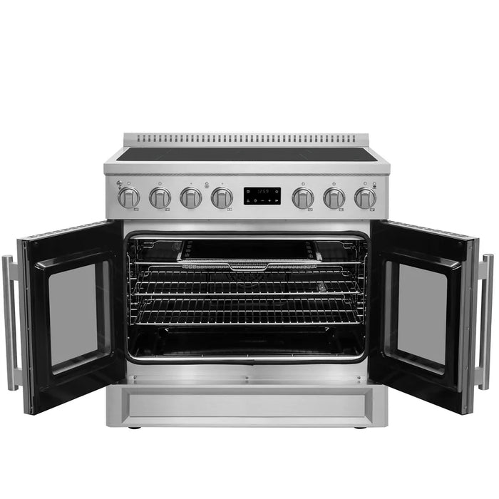 Forno Torino FFSIN0950-36 36-Inch French Door Induction Range with Air Fryer and True Convection Oven – Stainless Steel