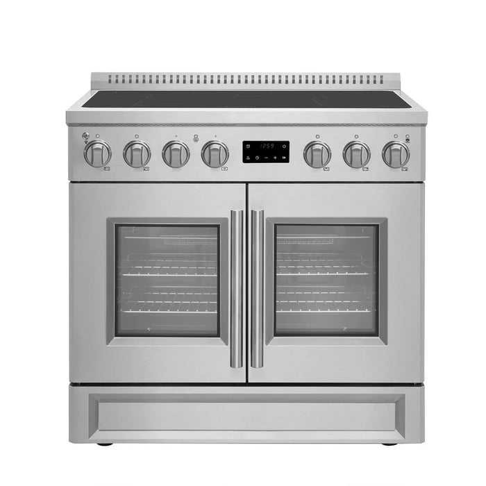 Forno Torino FFSIN0950-36 36-Inch French Door Induction Range with Air Fryer and True Convection Oven – Stainless Steel