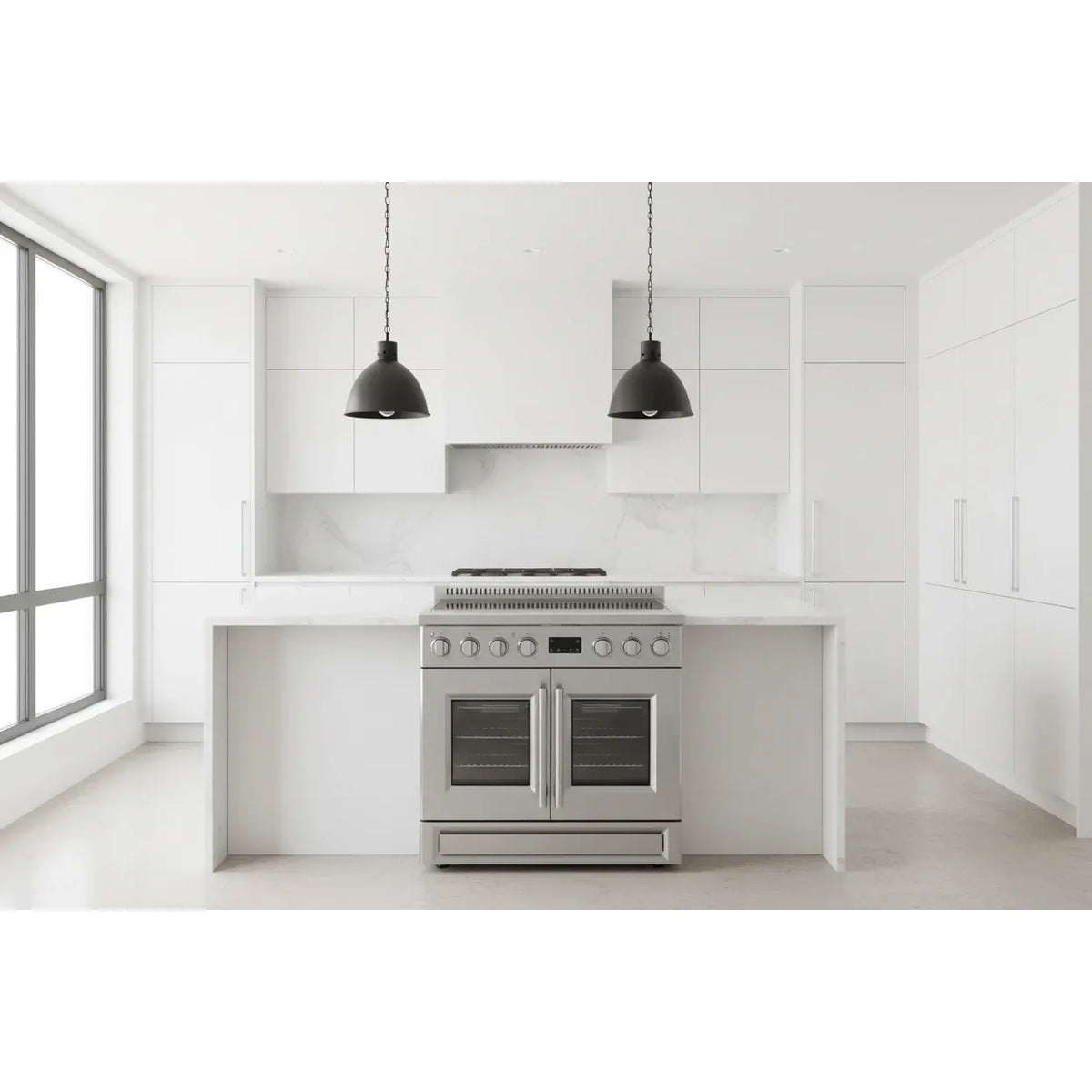 Forno Torino FFSIN0950-36 36-Inch French Door Induction Range with Air ...