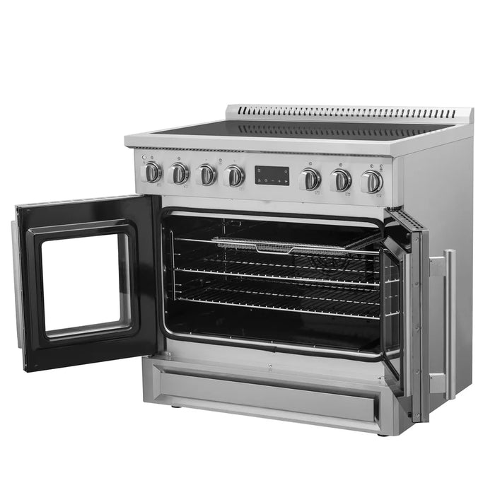 Forno Torino FFSIN0950-36 36-Inch French Door Induction Range with Air Fryer and True Convection Oven – Stainless Steel