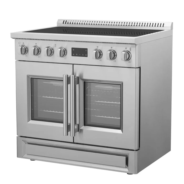 Forno Torino FFSIN0950-36 36-Inch French Door Induction Range with Air Fryer and True Convection Oven – Stainless Steel