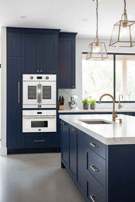 Forno FBDL-025-02CAUS Appliance Package – FBOEL1333-30WHT Electric Range + FMWDR3093-30WHT Built-In Microwave Convection Oven (White)