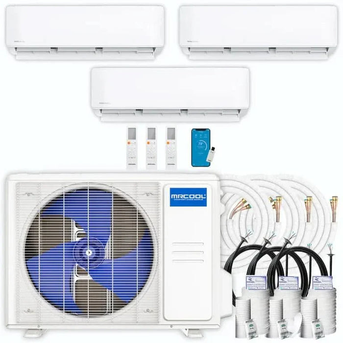 MRCOOL DIY 5th Gen Multi-Zone 3-Zone 27,000 BTU 23 SEER2 (6K + 6K + 9K) Ductless Mini-Split Air Conditioner and Heat Pump