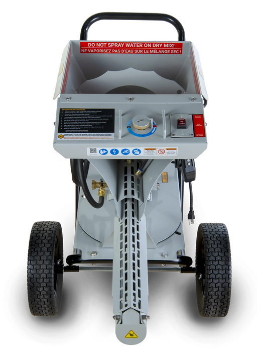 MudMixer MMXR-3225 Portable Electric Concrete Mixer Continuous Mixing with Hopper and Chute Extension