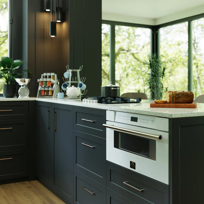 Forno Capoliveri FMWDR3000-30WHT 30″ White Built-In Microwave Drawer, 1.2 cu ft, 1000 W, Touch Controls