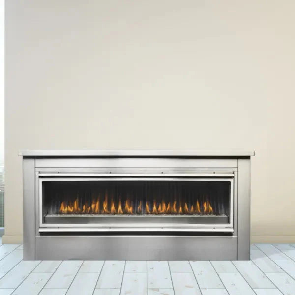 Montigo PL60 Outdoor Vent-Free 60" Stainless Steel Gas Fireplace PL60VOLE HSI Propane