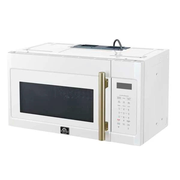 Forno Fornace FOTR3038-30WHT 30″ Over-the-Range Convection Microwave, White, 1.5 cu ft, 1000 W, 300 CFM Vent