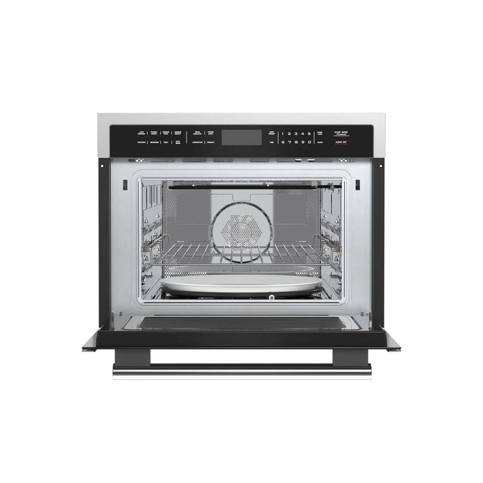 Forno Oliena FMWDR3093-24 24" Built-In Microwave Convection Drawer Oven, 1.2 cu. ft., 1000W, Stainless Steel with Stainless Steel Handles