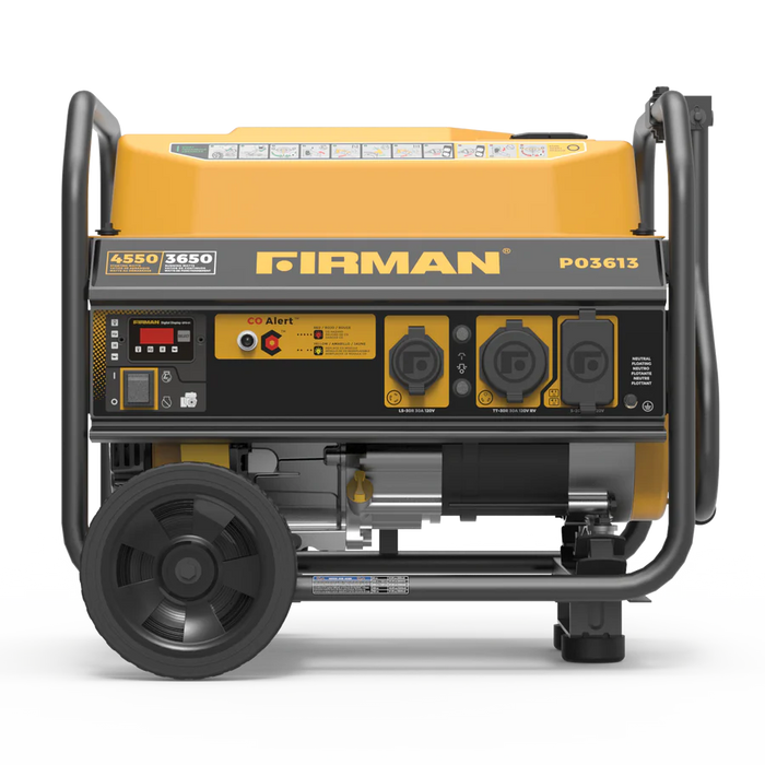Firman Power Equipment P03613 4550W Gas Portable Generator with Recoil Start, 120V, CO Alert