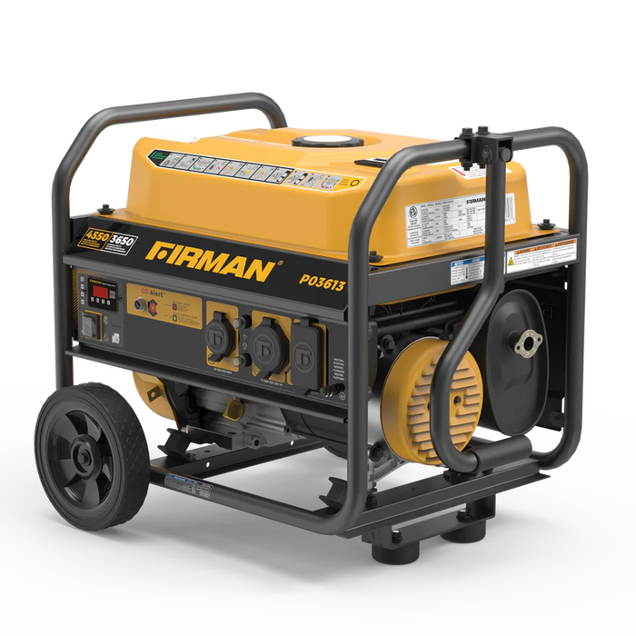 Firman Power Equipment P03613 4550W Gas Portable Generator with Recoil Start, 120V, CO Alert