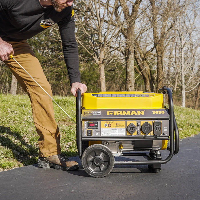 Firman Power Equipment P03613 4550W Gas Portable Generator with Recoil Start, 120V, CO Alert