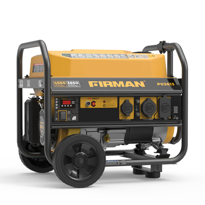 Firman Power Equipment P03613 4550W Gas Portable Generator with Recoil Start, 120V, CO Alert