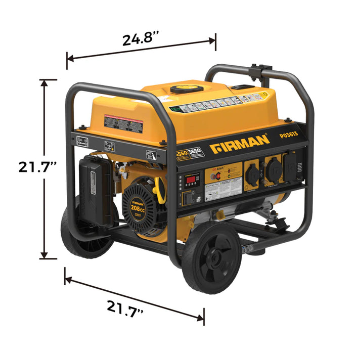 Firman Power Equipment P03613 4550W Gas Portable Generator with Recoil Start, 120V, CO Alert