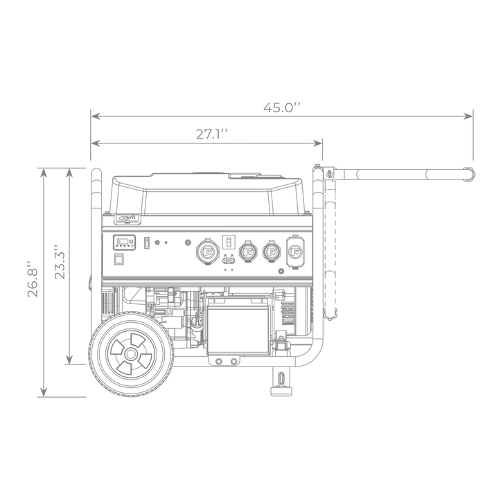 Firman Power Equipment H05752 7125W Dual Fuel Portable Generator with Recoil Start, 5700W Running, Gas or Propane, Wheel Kit