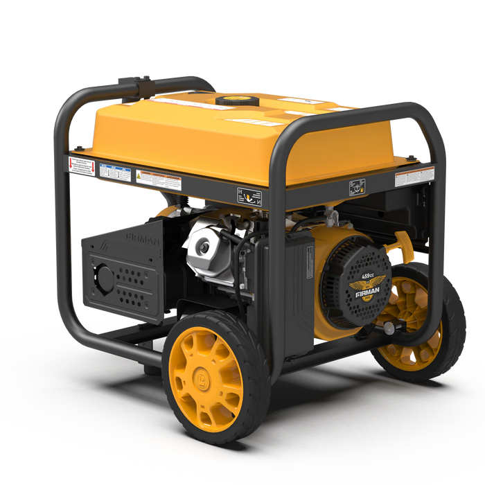 Firman Power Equipment P09301 Open‑Frame Generator – 11,600 Start / 9,300 Running Watts, Remote & Electric Start, 120/240V, Wheel Kit Included