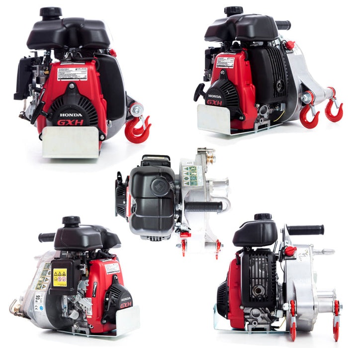 Portable Winch PCW5000-A Gas-Powered Pulling Winch – Honda GXH50 Engine Heavy-Duty Capstan Winch