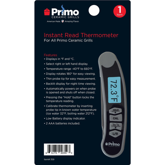 Primo Instant Read Thermometer | Fast Digital Meat Temperature Gauge