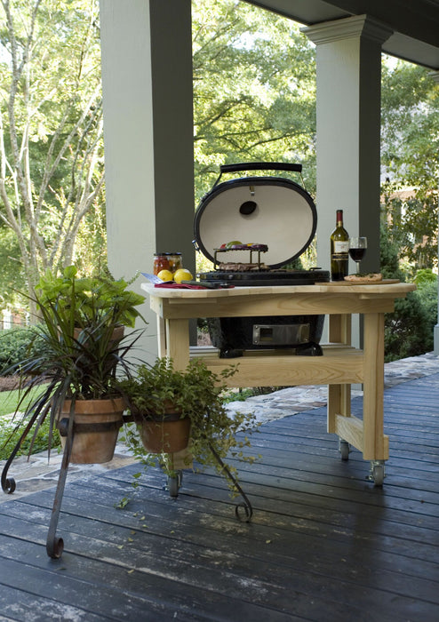 Primo Cypress Countertop Table for XXL Grill with Ceramic Feet Set Included