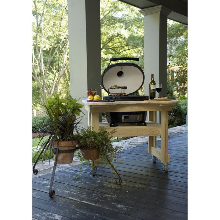 Primo Cypress Countertop Table for XXL Grill with Ceramic Feet Set Included