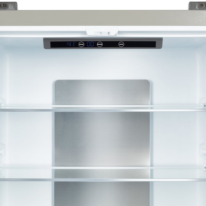 Cosmo 30-Inch Vista Collection 17.5 Cu. Ft. Counter Depth 3-Door French Door Refrigerator with Exterior Handles in Fingerprint Resistant Stainless Steel (COS-RFFV183GHS)
