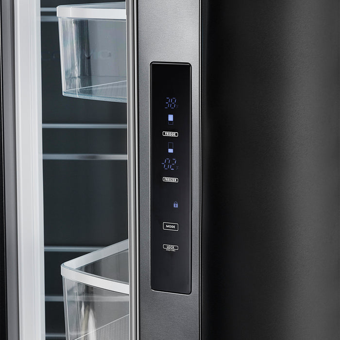 Cosmo 30-Inch Vista Collection 17.5 Cu. Ft. Counter Depth 3-Door French Door Refrigerator in Matte Black (COS-RFFV183RBK)