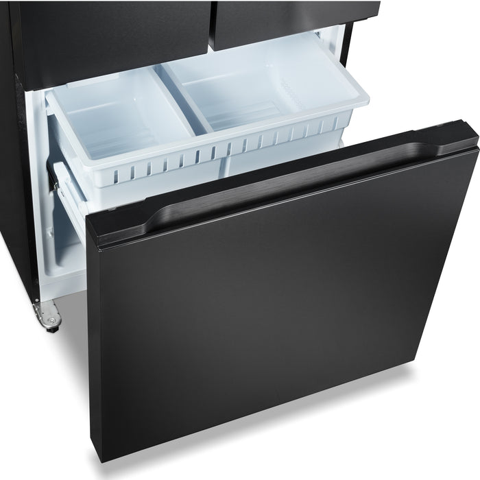 Cosmo 30-Inch Vista Collection 17.5 Cu. Ft. Counter Depth 3-Door French Door Refrigerator in Matte Black (COS-RFFV183RBK)