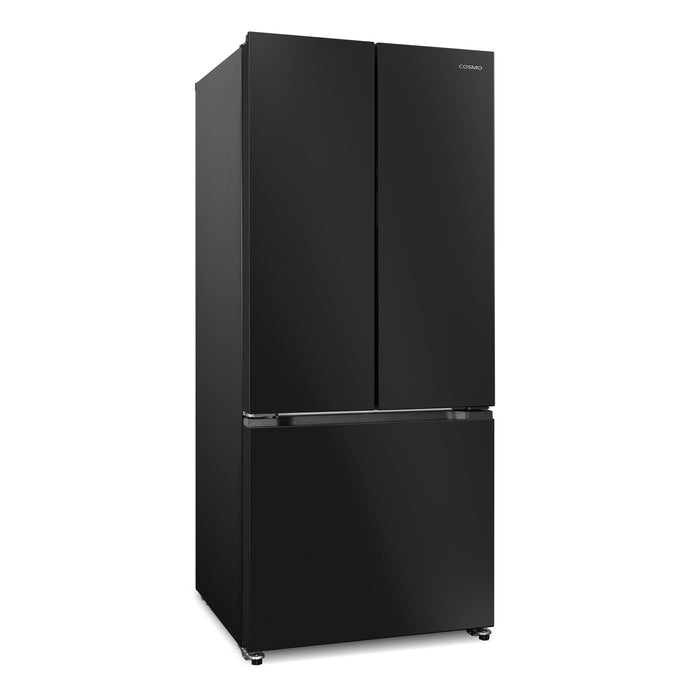 Cosmo 30-Inch Vista Collection 17.5 Cu. Ft. Counter Depth 3-Door French Door Refrigerator in Matte Black (COS-RFFV183RBK)