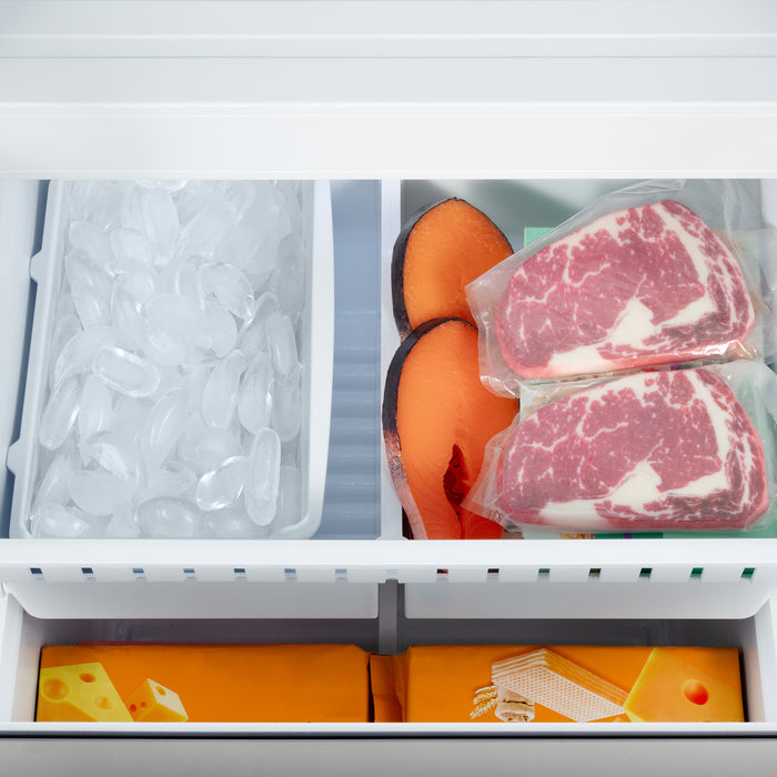 Cosmo 30-Inch Vista Collection 17.5 Cu. Ft. Counter Depth 3-Door French Door Refrigerator with Recessed Handles in Stainless Steel (COS-RFFV183RS)