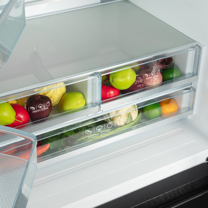 Cosmo 36-Inch Vista Collection 27.4 Cu. Ft. Counter Depth 3-Door French Door Refrigerator in Matte Black (COS-RFFV283RBK)