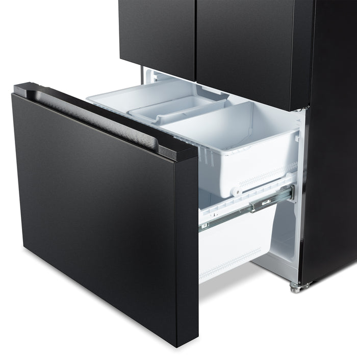 Cosmo 36-Inch Vista Collection 27.4 Cu. Ft. Counter Depth 3-Door French Door Refrigerator in Matte Black (COS-RFFV283RBK)