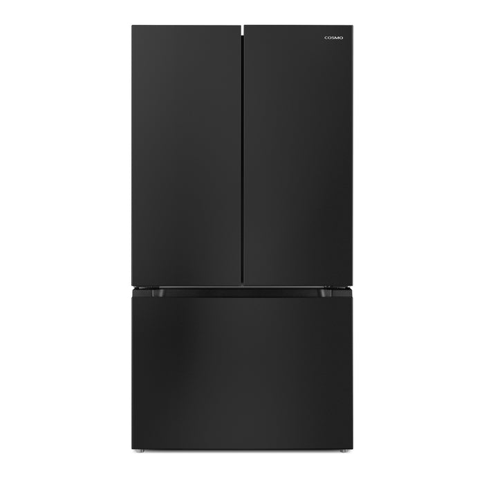 Cosmo 36-Inch Vista Collection 27.4 Cu. Ft. Counter Depth 3-Door French Door Refrigerator in Matte Black (COS-RFFV283RBK)